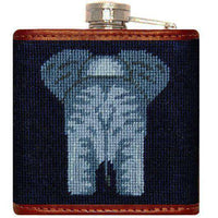 Elephant Needlepoint Flask by Smathers & Branson - Country Club Prep