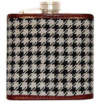 Houndstooth Needlepoint Flask by Smathers & Branson - Country Club Prep