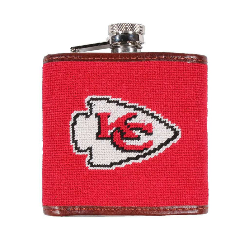 Kansas City Chiefs Needlepoint Flask by Smathers & Branson - Country Club Prep