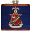 Kappa Sigma Needlepoint Flask in Blue by Smathers & Branson - Country Club Prep