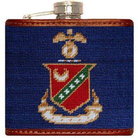 Kappa Sigma Needlepoint Flask in Blue by Smathers & Branson - Country Club Prep