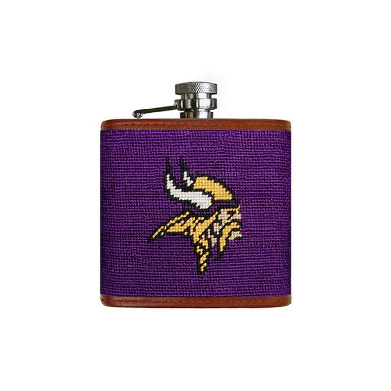 Minnesota Vikings Needlepoint Flask by Smathers & Branson - Country Club Prep