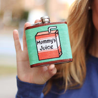 Mommy's Juice Needlepoint Flask in Green by Smathers & Branson - Country Club Prep