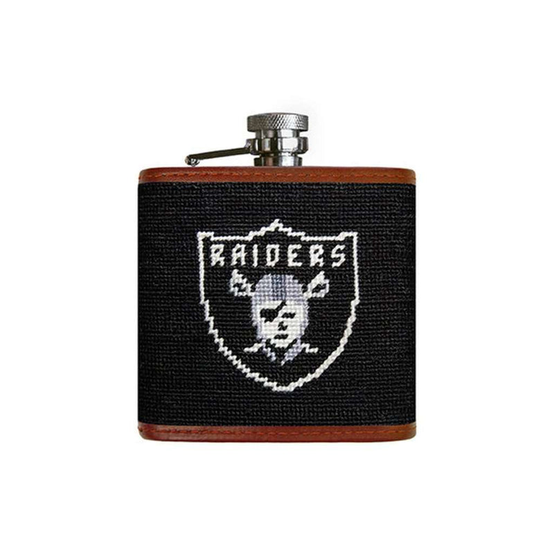 Oakland Raiders Needlepoint Flask by Smathers & Branson - Country Club Prep