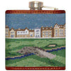 Old Course Needlepoint Flask by Smathers & Branson - Country Club Prep
