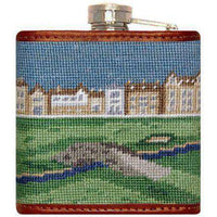 Old Course Needlepoint Flask by Smathers & Branson - Country Club Prep