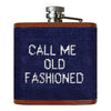 Old Fashioned Flask Needlepoint Flask in Dark Navy by Smathers & Branson - Country Club Prep