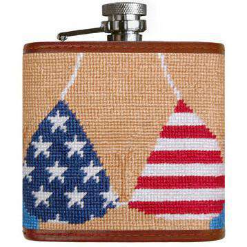 Patriotic Bikini Needlepoint Flask by Smathers & Branson - Country Club Prep