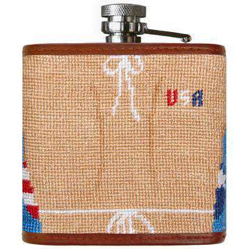 Patriotic Bikini Needlepoint Flask by Smathers & Branson - Country Club Prep