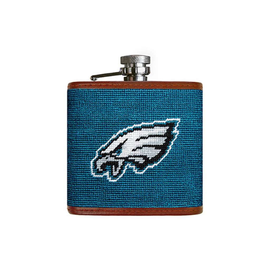 Philadelphia Eagles Needlepoint Flask by Smathers & Branson - Country Club Prep