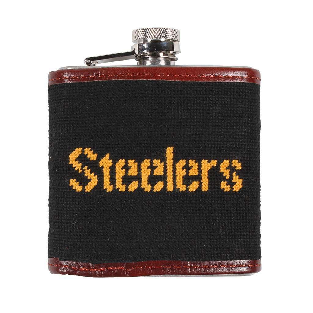 Pittsburgh Steelers Needlepoint Flask by Smathers & Branson - Country Club Prep