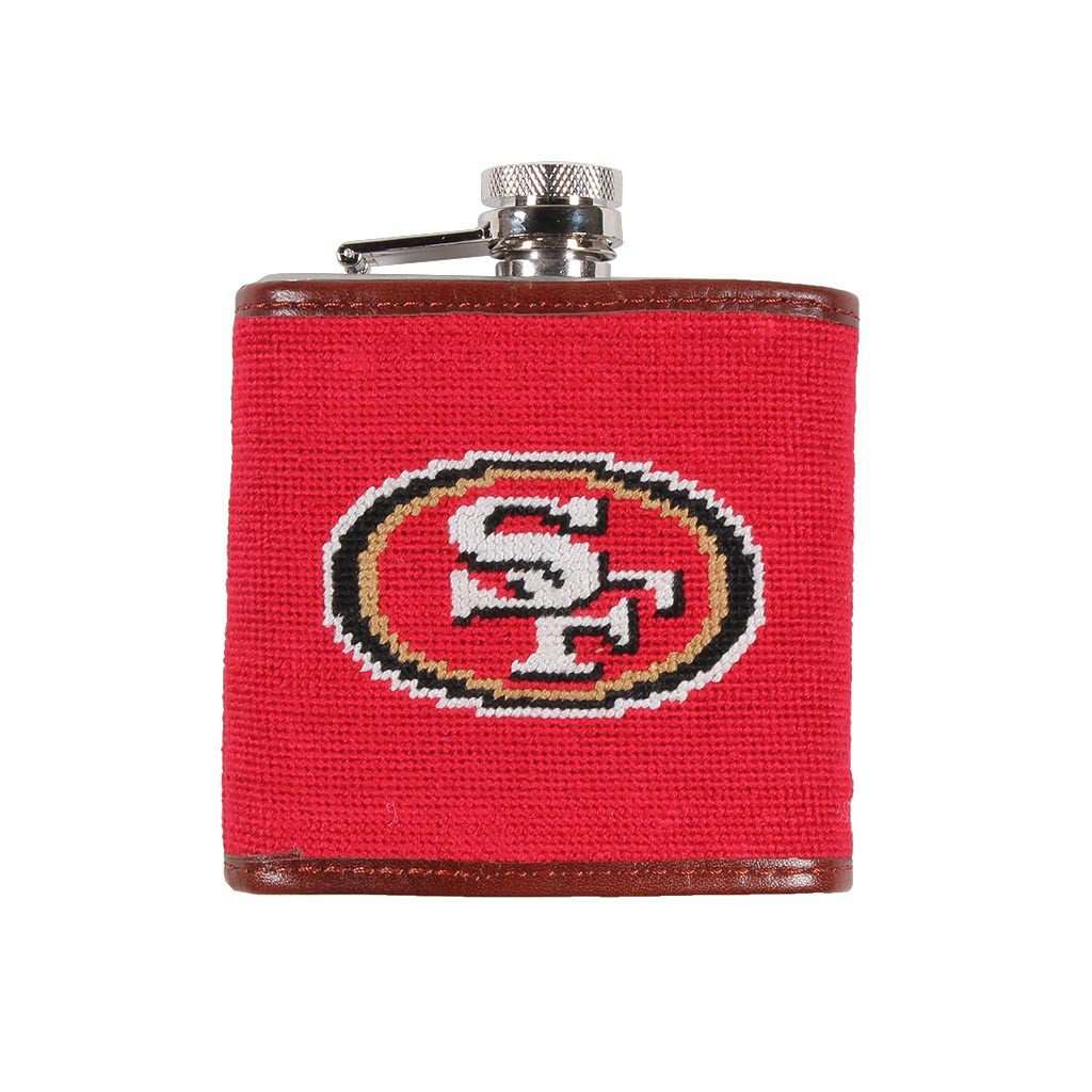 San Francisco 49ers Needlepoint Flask by Smathers & Branson - Country Club Prep