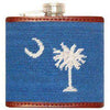 South Carolina State Flag Needlepoint Flask in Blue by Smathers & Branson - Country Club Prep