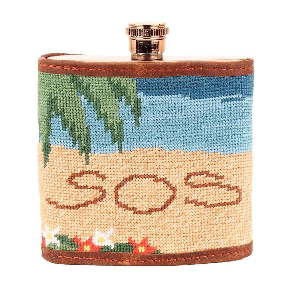 Three Hour Tour Needlepoint Flask by Smathers & Branson - Country Club Prep