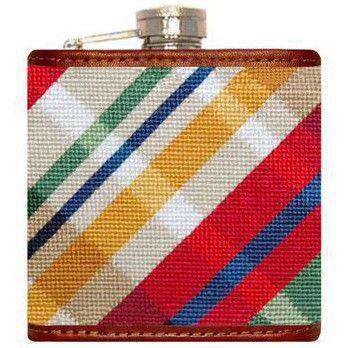 Traditional Madras Needlepoint Flask by Smathers & Branson - Country Club Prep