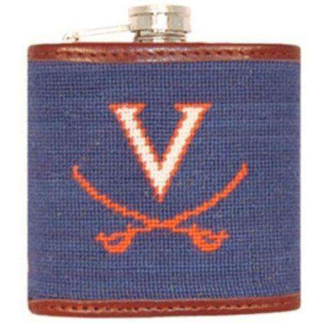 University of Virginia Needlepoint Flask by Smathers & Branson - Country Club Prep
