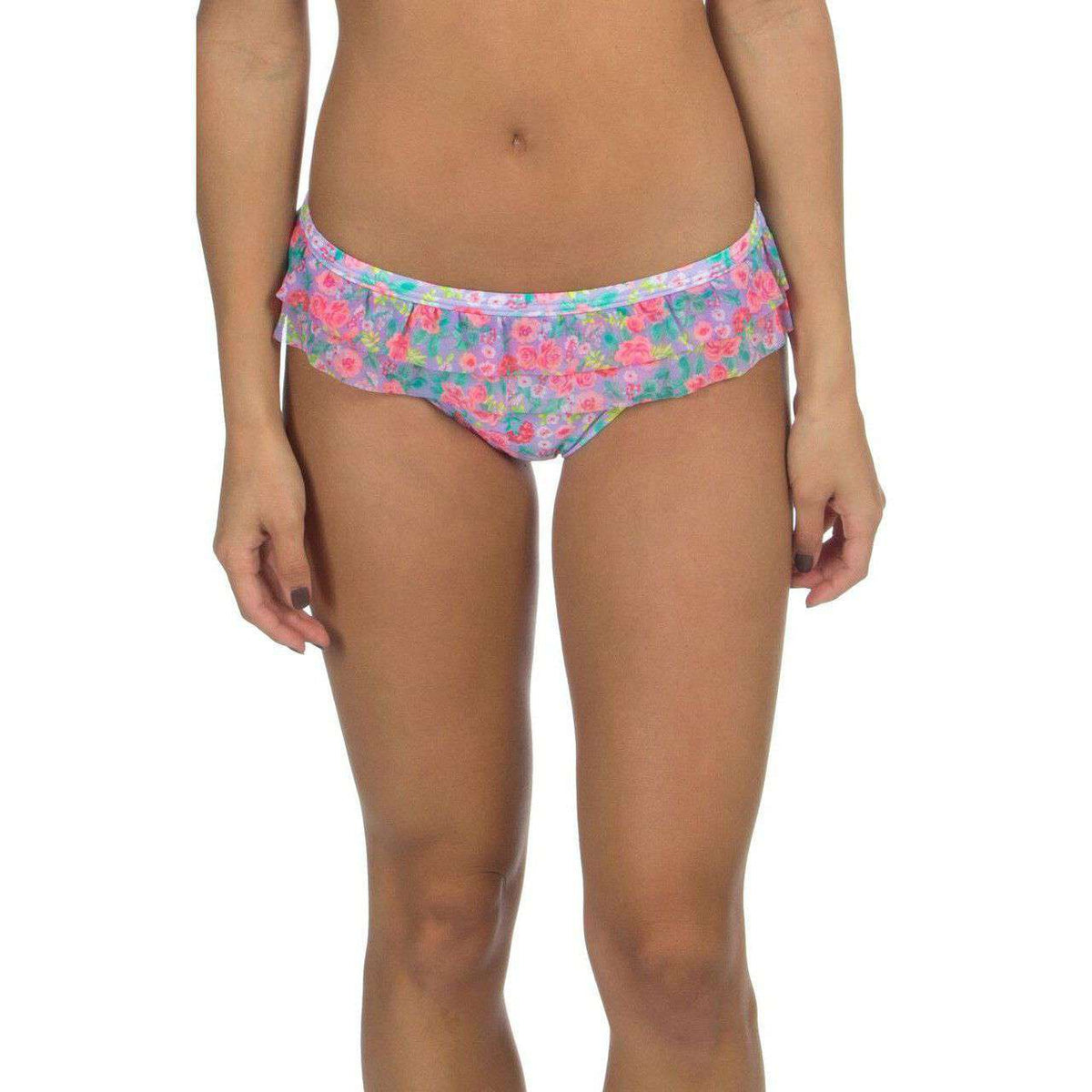 Floral Hipster Ruffle Bikini Bottom by Lauren James - Country Club Prep