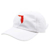 Florida Seersucker Hat in White with Orange by Lauren James - Country Club Prep