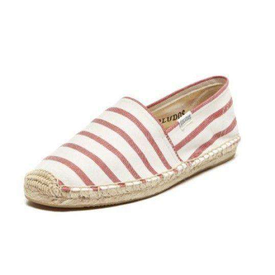 Classic Stripe Espadrille in Red and White by Soludos - Country Club Prep