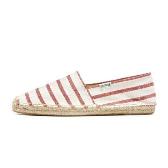 Classic Stripe Espadrille in Red and White by Soludos - Country Club Prep