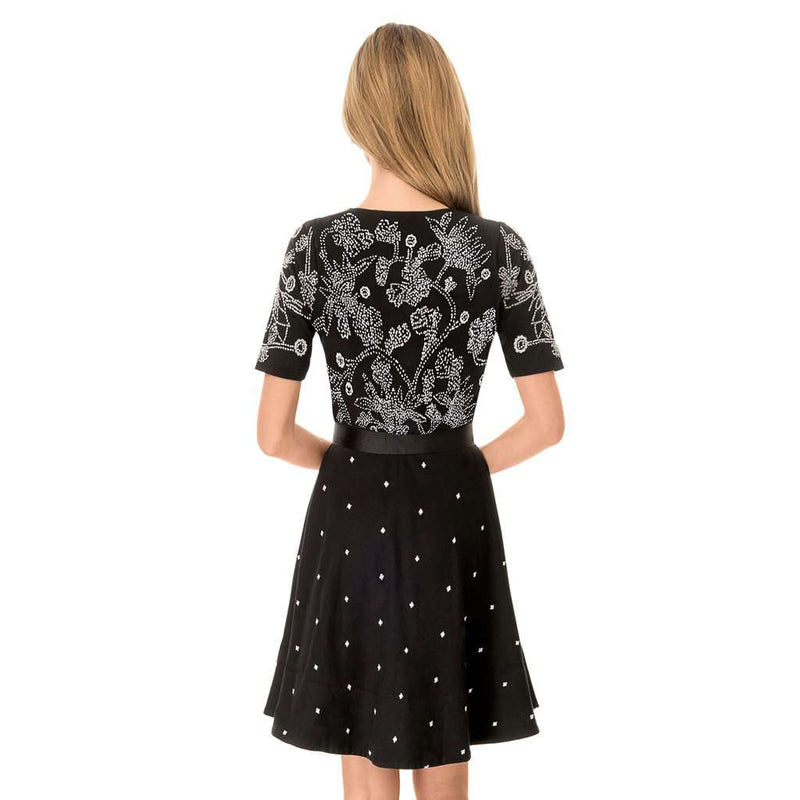 Hand-Embroidered French Knot Dress by Gretchen Scott Designs - Country Club Prep