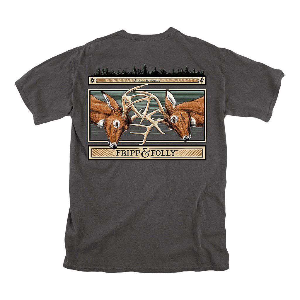 Buck Fight T-Shirt in Pepper by Fripp & Folly - Country Club Prep