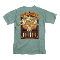 Duck & Duck Calls T-Shirt in Light Green by Fripp & Folly - Country Club Prep