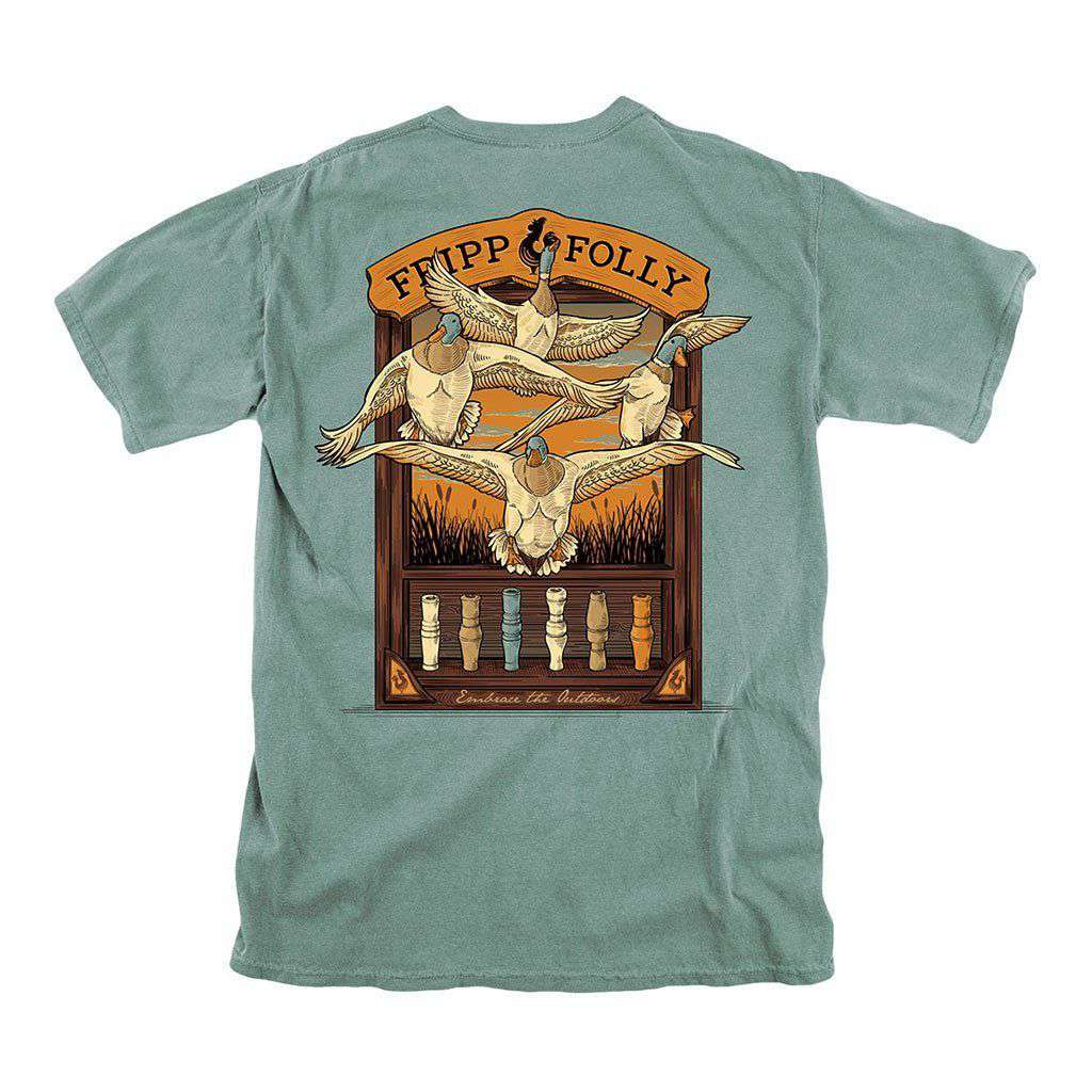 Duck & Duck Calls T-Shirt in Light Green by Fripp & Folly - Country Club Prep