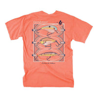 Lures T-Shirt in Neon Orange by Fripp & Folly - Country Club Prep