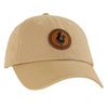 Round Embossed Logo Hat in Khaki by Fripp & Folly - Country Club Prep