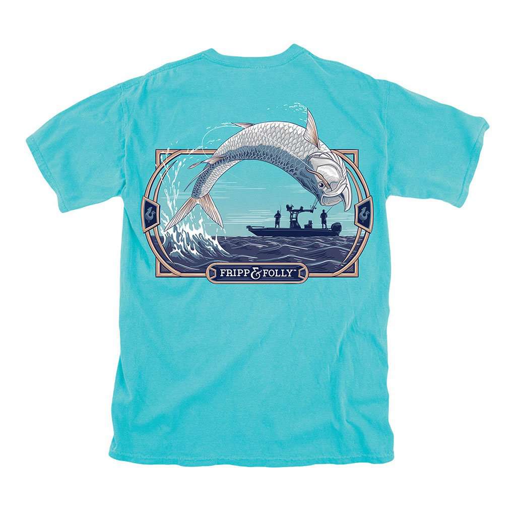 Tarpon Breaching T-Shirt in Tide by Fripp & Folly - Country Club Prep