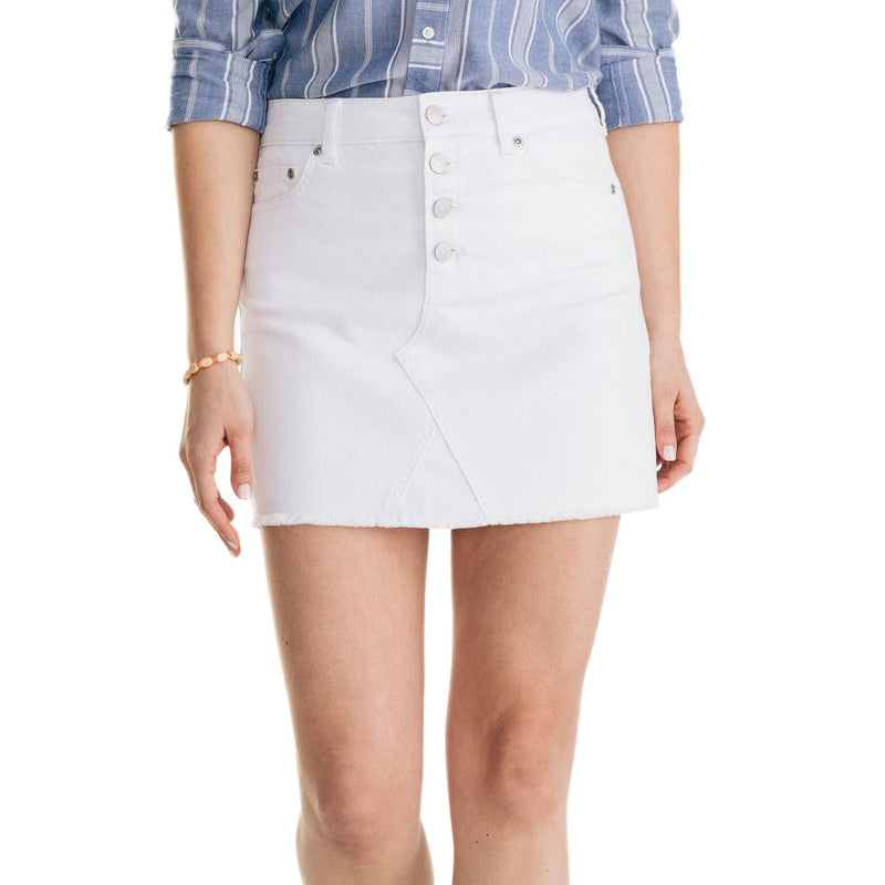 Gabriela White Denim Skirt by Southern Tide - Country Club Prep