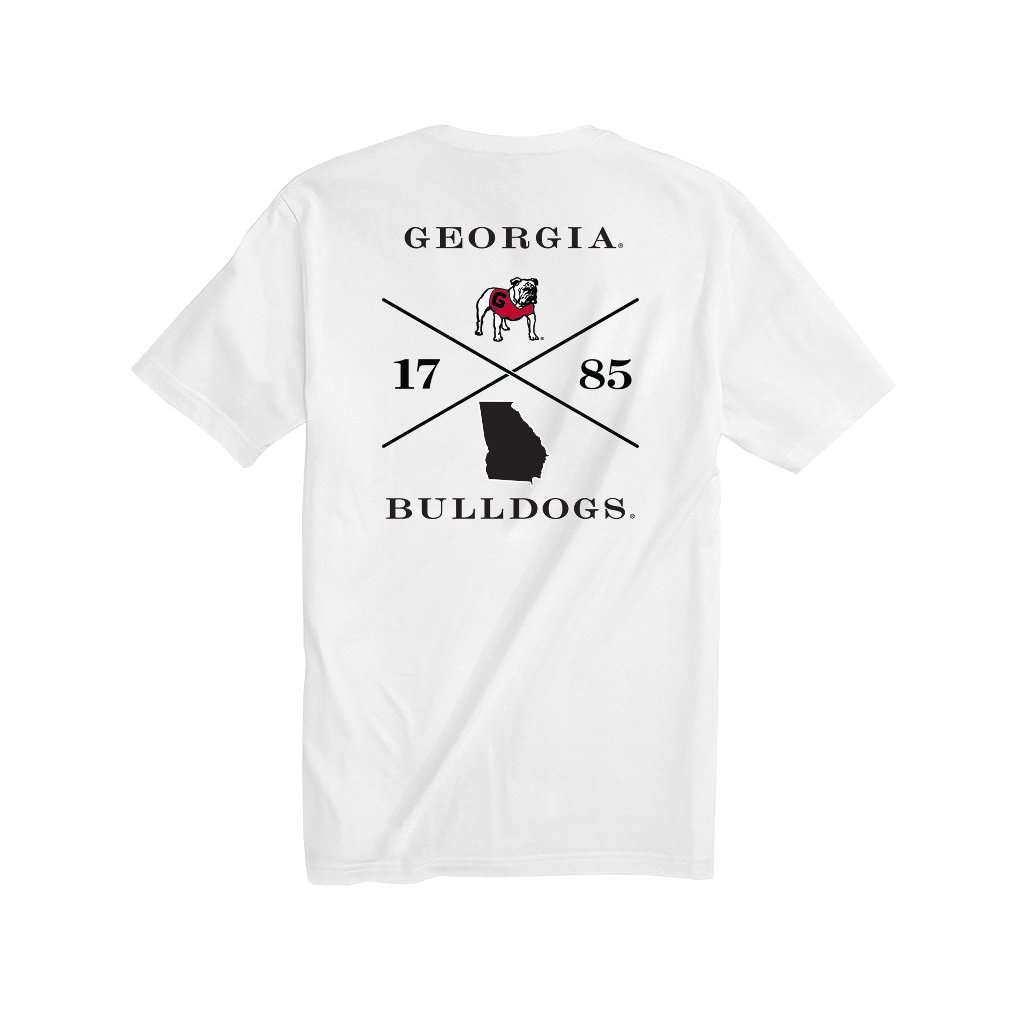 Georgia Bulldogs Cross Short Sleeve T-Shirt by Southern Tide - Country Club Prep