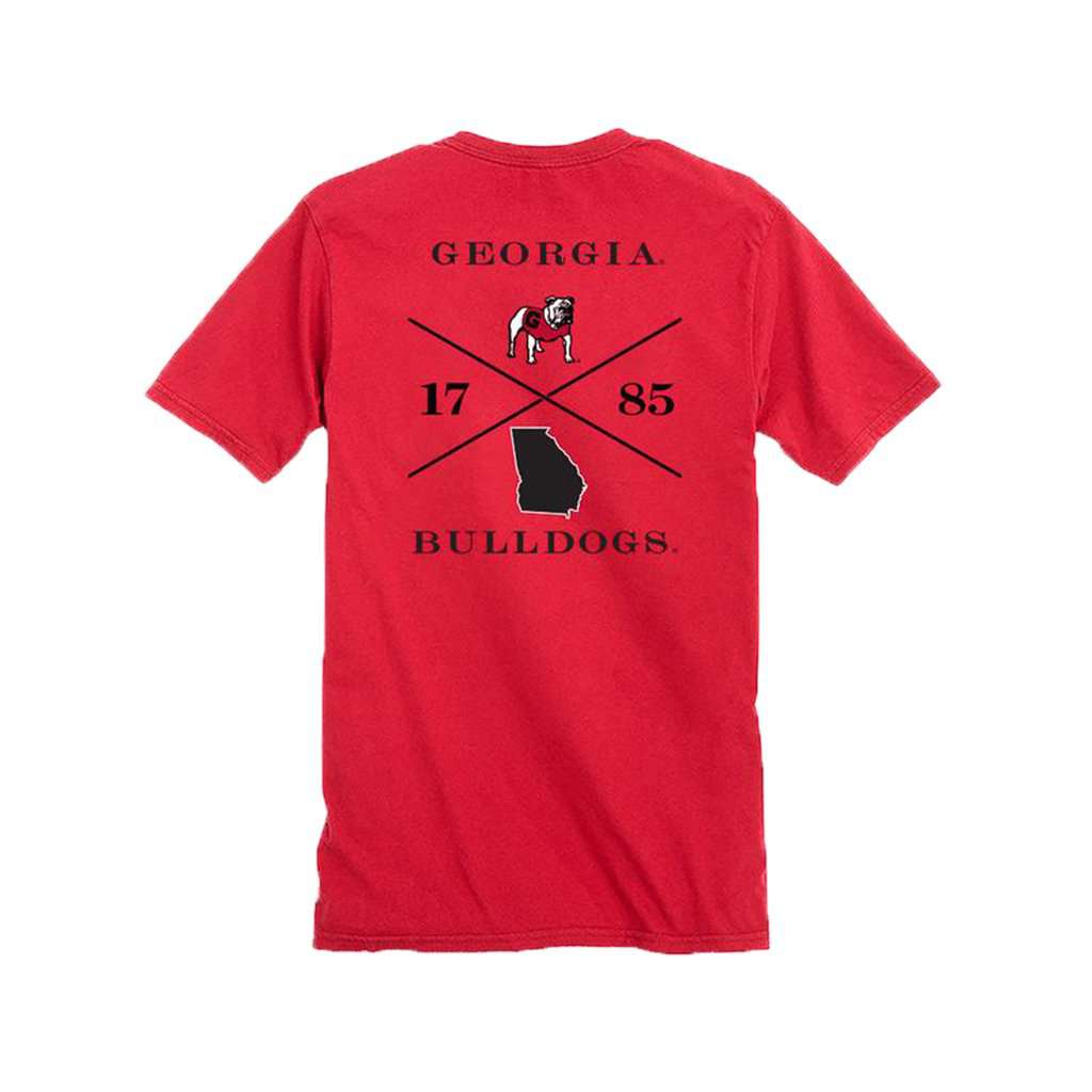 Georgia Bulldogs Cross Short Sleeve T-Shirt by Southern Tide - Country Club Prep