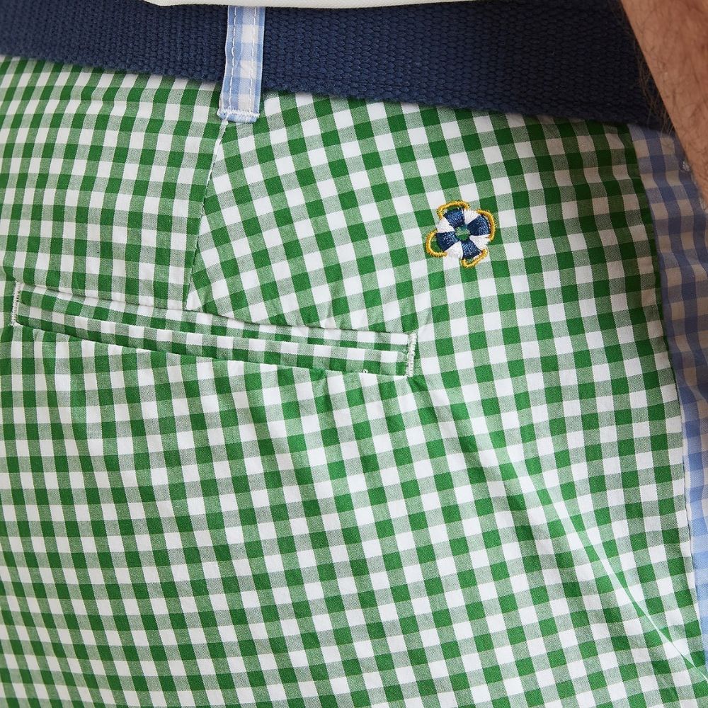 Gingham Party Panel Cisco Short by Castaway Clothing - Country Club Prep