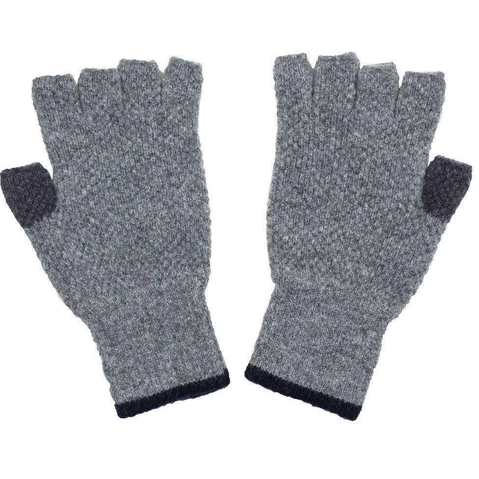 Fingerless Canna Gloves in Dark Grey by Barbour - Country Club Prep