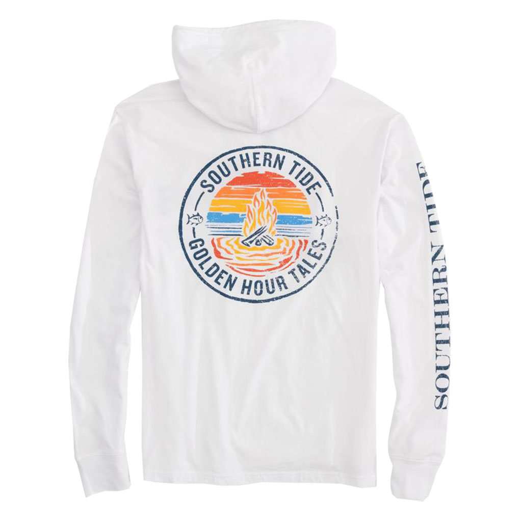 Golden Hour Tales Long Sleeve Hoodie T-Shirt by Southern Tide - Country Club Prep