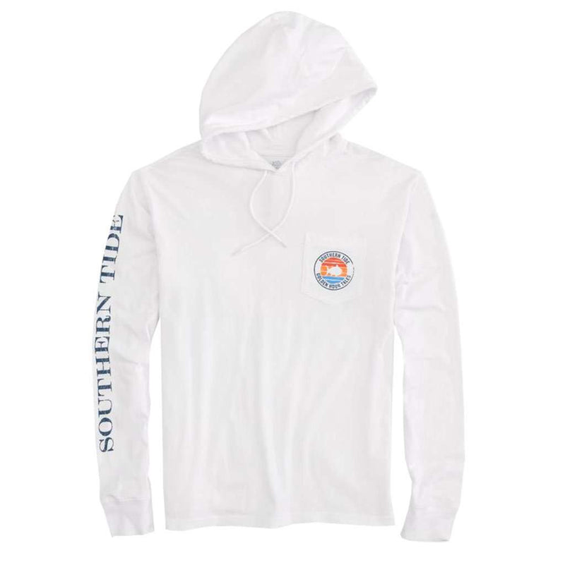 Golden Hour Tales Long Sleeve Hoodie T-Shirt by Southern Tide - Country Club Prep