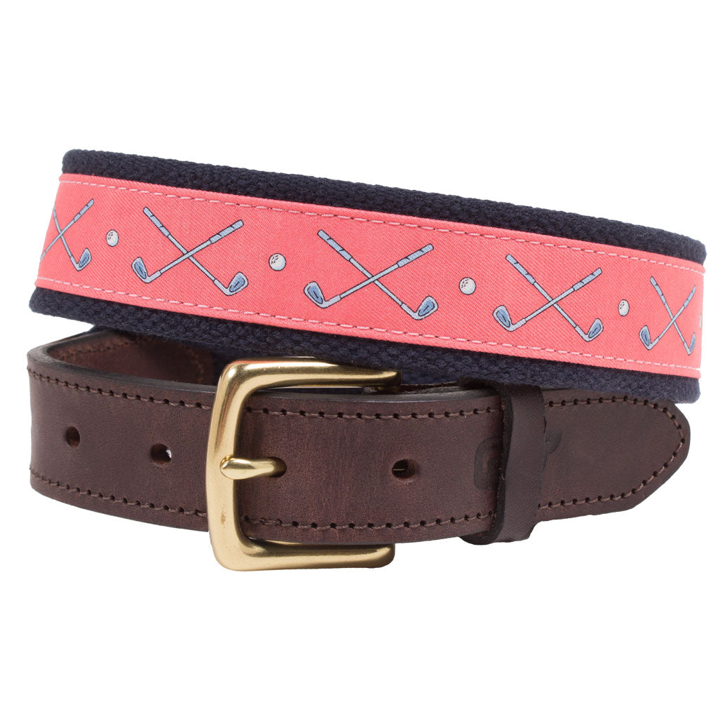 Cross Clubs Canvas Club Belt by Vineyard Vines - Country Club Prep