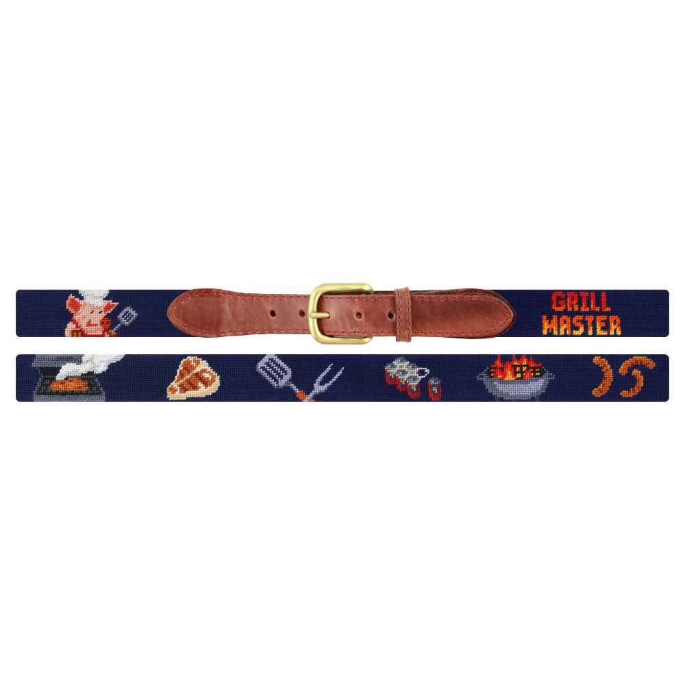 Grill Master Needlepoint Belt by Smathers & Branson - Country Club Prep