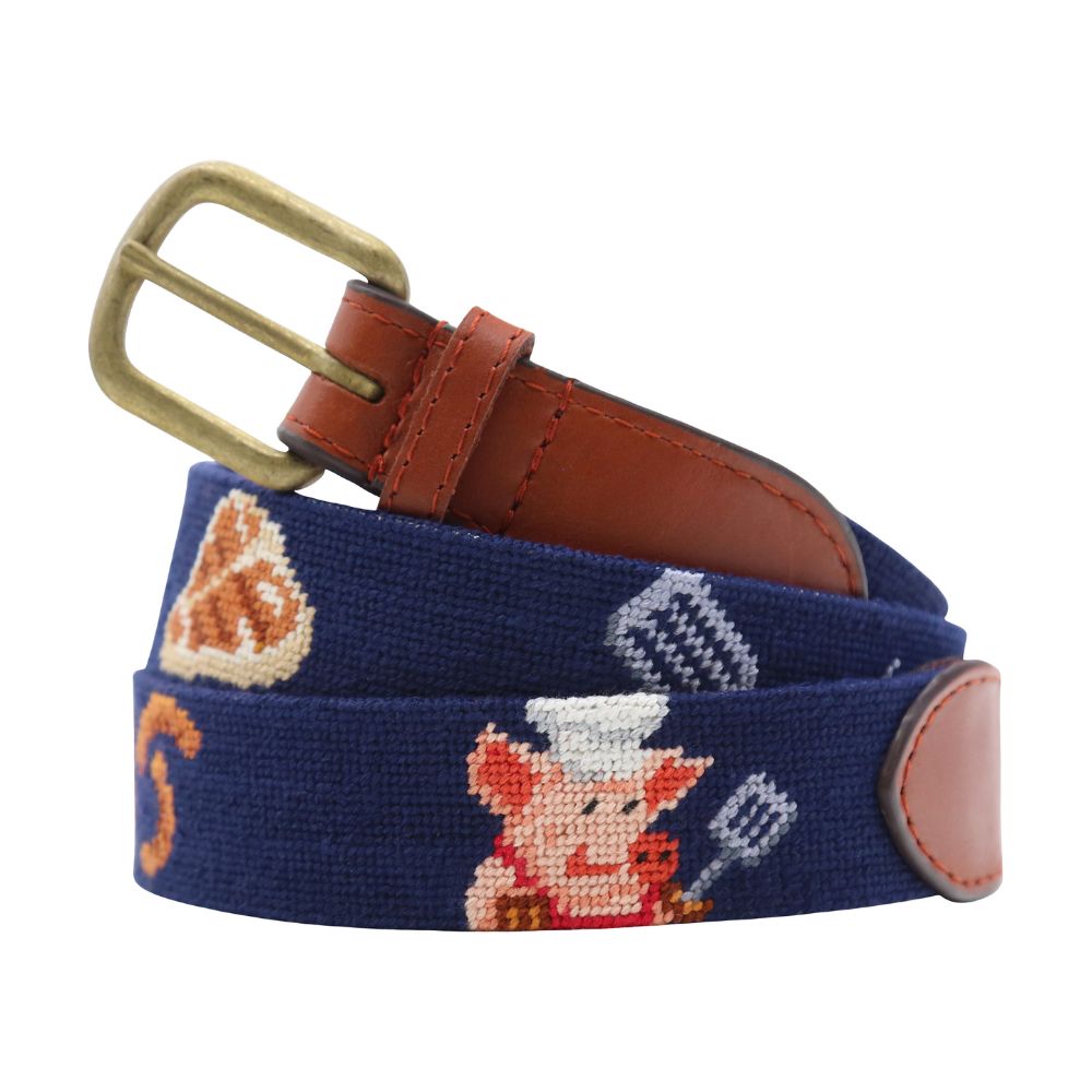 Grill Master Needlepoint Belt by Smathers & Branson - Country Club Prep