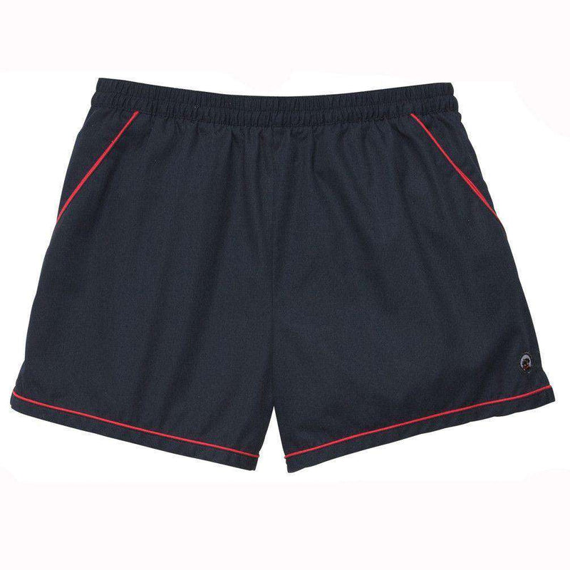 The Hackett Short in Navy with Red by Southern Proper - Country Club Prep