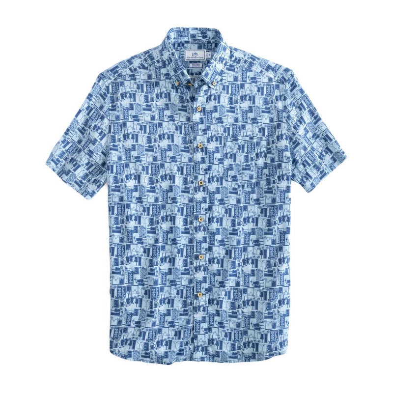 Happy Hour Short Sleeve Button Down Sport Shirt by Southern Tide - Country Club Prep