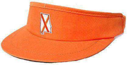 AL Auburn Golf Visor in Orange by State Traditions - Country Club Prep