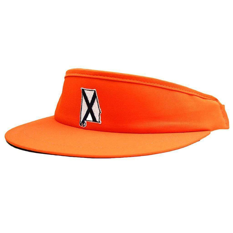 AL Auburn Golf Visor in Orange with Navy Flag by State Traditions - Country Club Prep