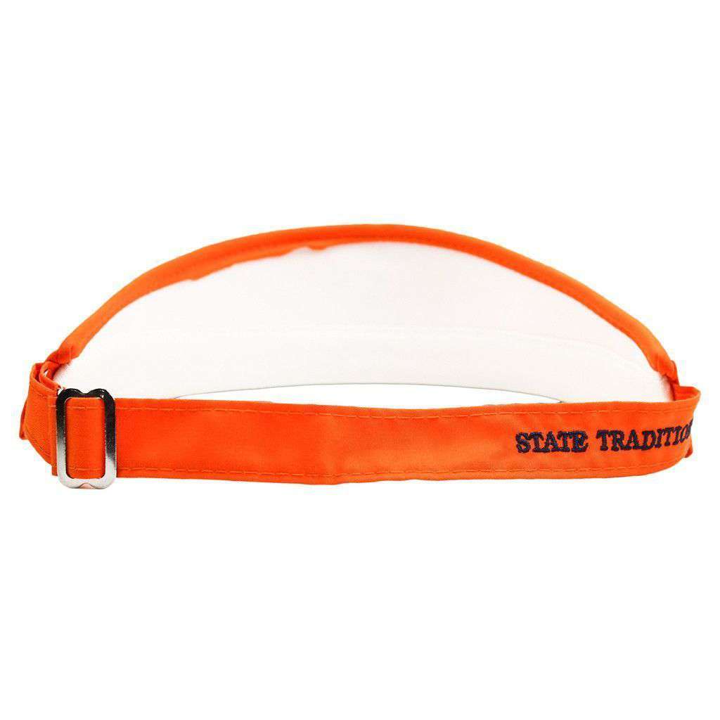 AL Auburn Golf Visor in Orange with Navy Flag by State Traditions - Country Club Prep