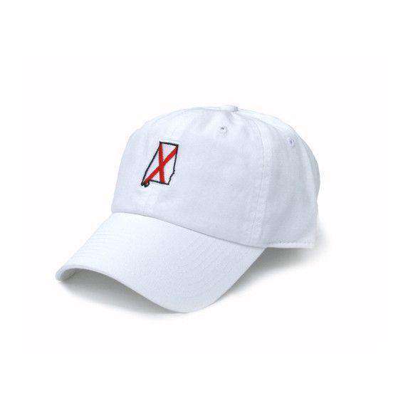 AL Tuscaloosa Traditional Hat in White by State Traditions - Country Club Prep