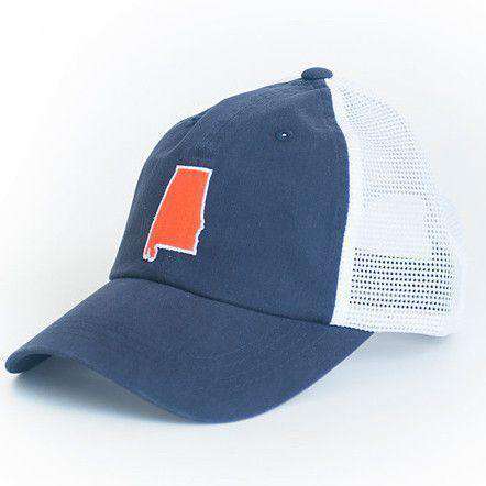 Alabama Auburn Gameday Trucker Hat in Navy by State Traditions - Country Club Prep