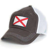 Alabama Flag Trucker Hat in Grey by State Traditions - Country Club Prep
