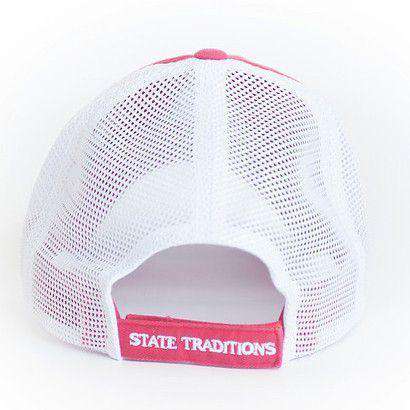 Alabama Tuscaloosa Gameday Trucker Hat in Crimson by State Traditions - Country Club Prep